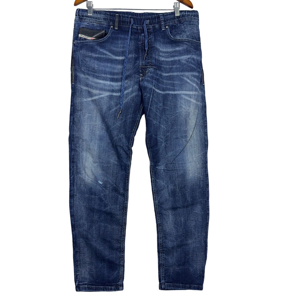 Diesel Narrot Jeans Mens Size 34 Denim Sweatpants Joggers Blue Streetwear